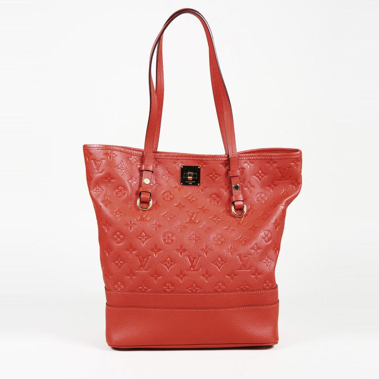 Lyst - Louis Vuitton Empreinte Leather &quot;citadine Pm&quot; Tote Bag in Red