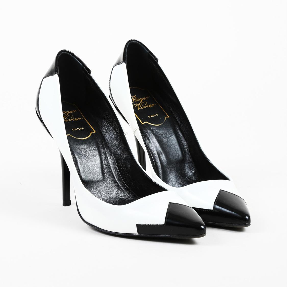 roger vivier white pump