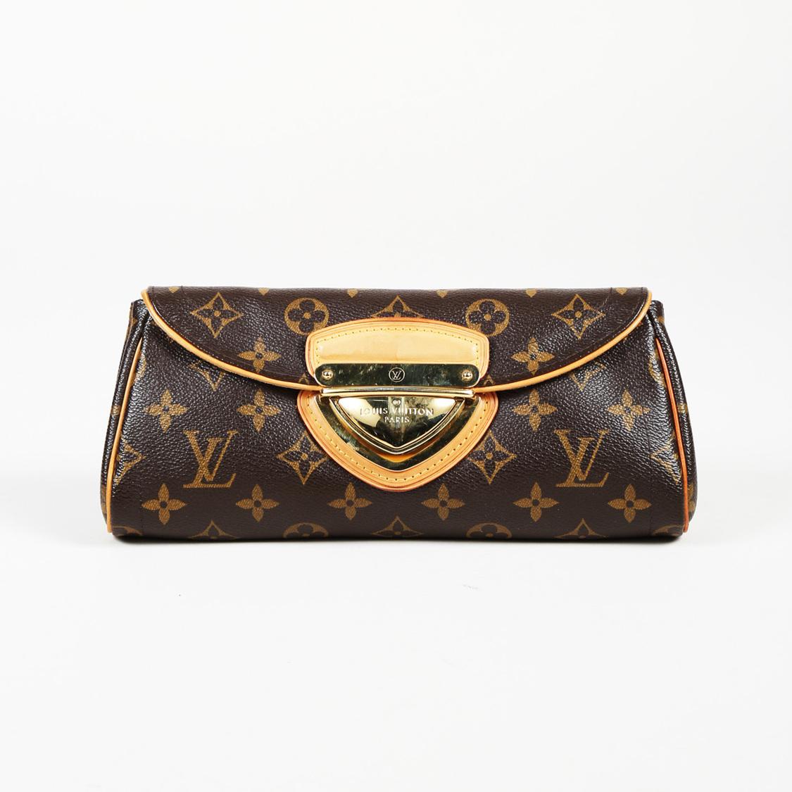 Louis Vuitton Monogram Coated Canvas &quot;beverly&quot; Clutch in Brown - Lyst
