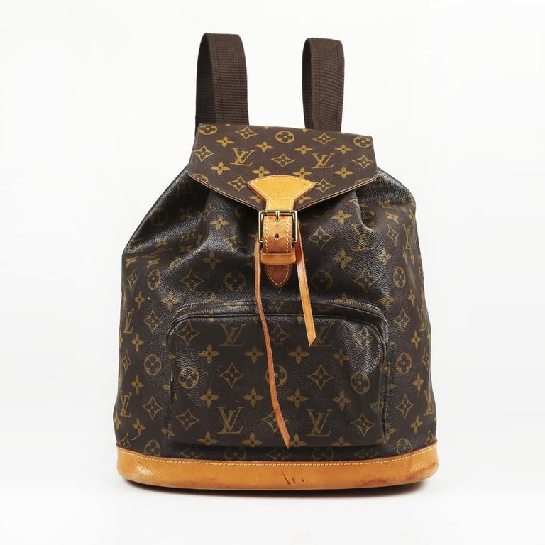 Lyst - Louis Vuitton Vintage &quot;montsouris Gm&quot; Monogram Coated Canvas Backpack in Brown