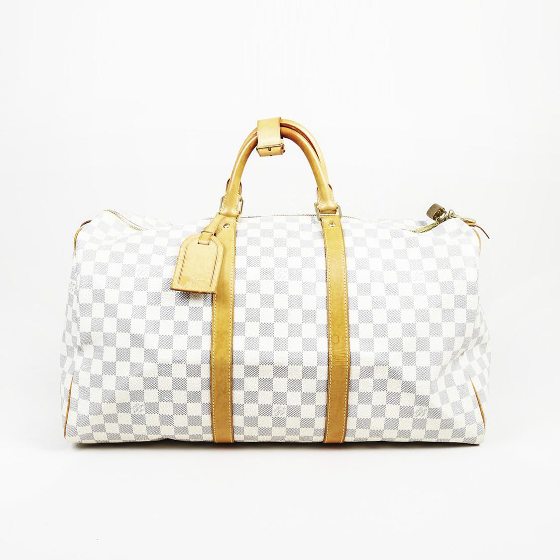 Lyst - Louis Vuitton &quot;keepall 50&quot; Damier Azur Coated Canvas Duffle Bag