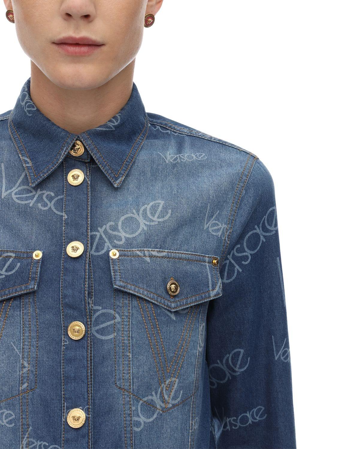 versace denim shirt