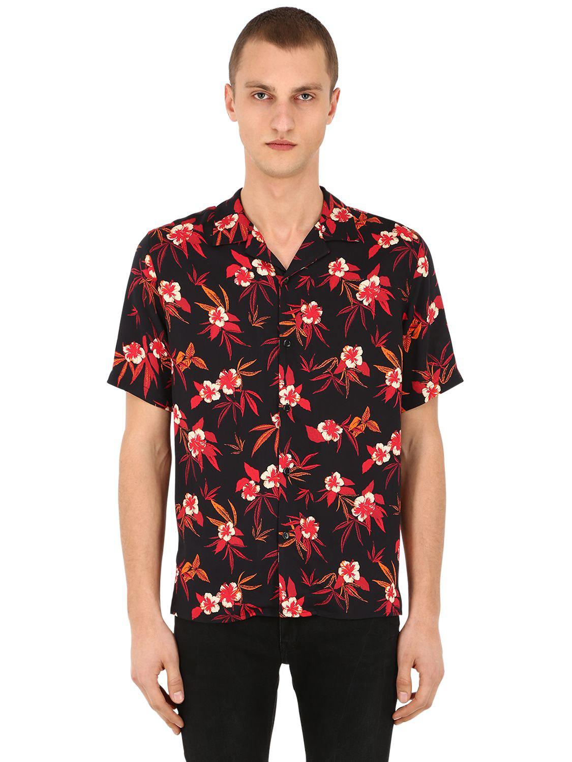 Lyst - The Kooples Hawaiian Printed Viscose Shirt in Red for Men