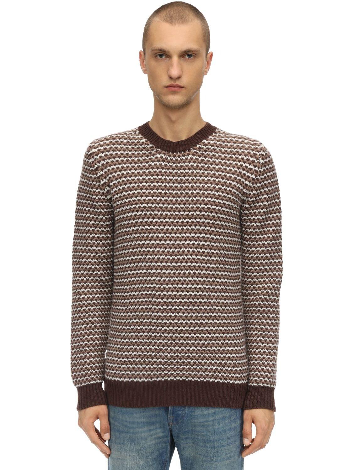 Piacenza Cashmere Dots Cashmere Knit Sweater in Brown for Men - Lyst