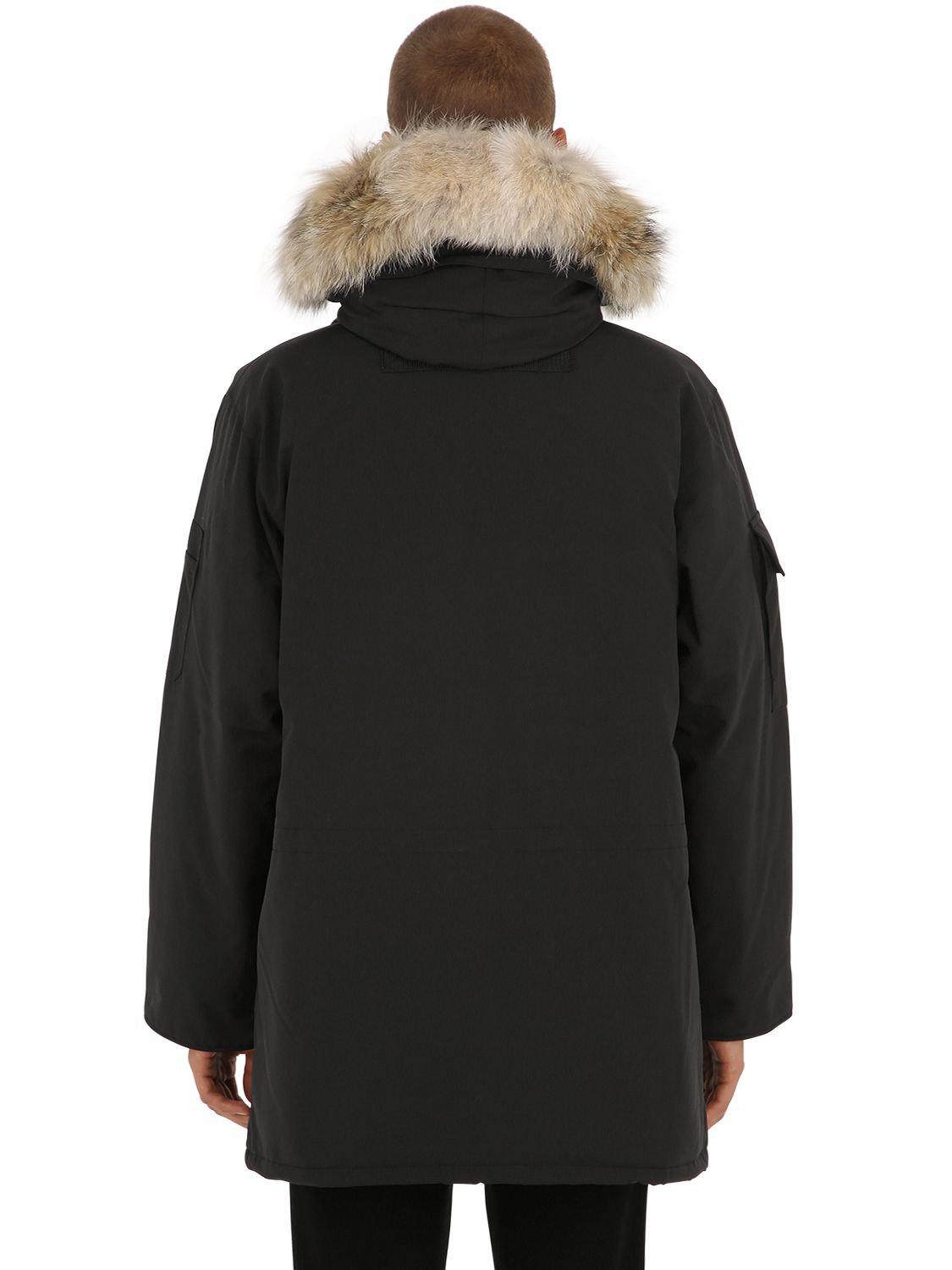 Canada Goose Expedition Fur Trim Parka in Black for Men - Lyst