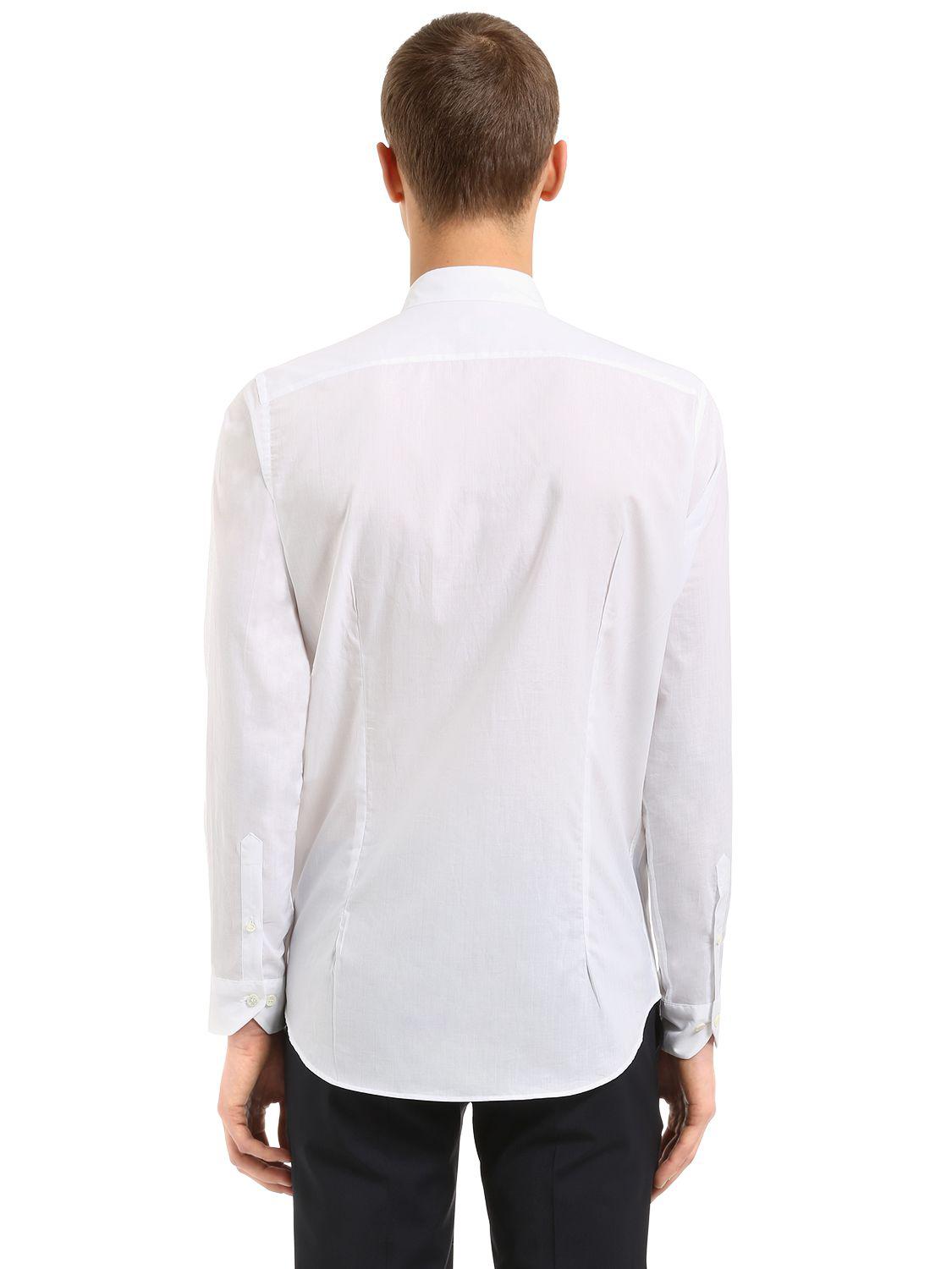 Etro Printed & Studded Cotton Muslin Shirt in White for Men - Lyst