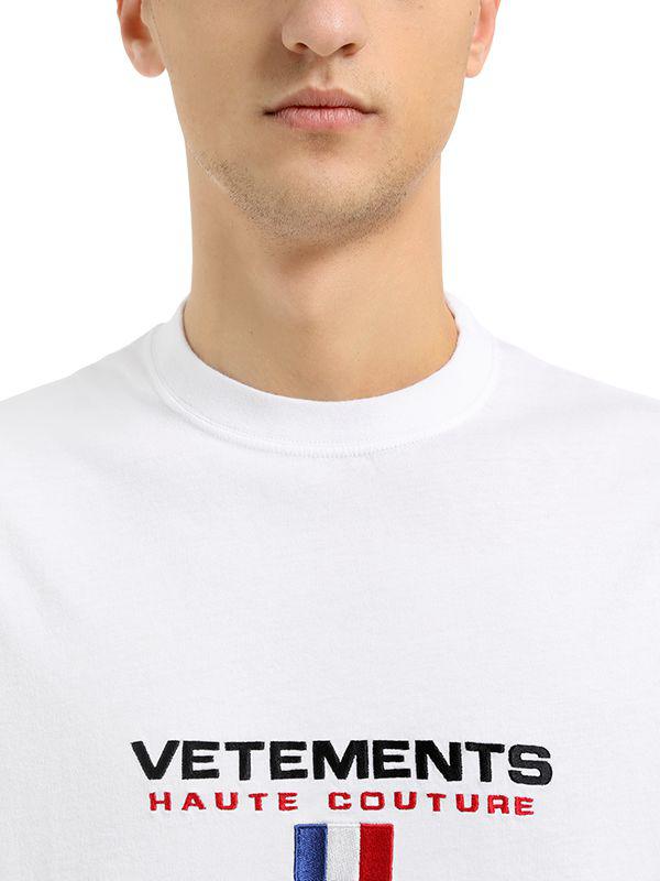Vetements Oversized Haute Couture Jersey T-shirt in White for Men - Lyst