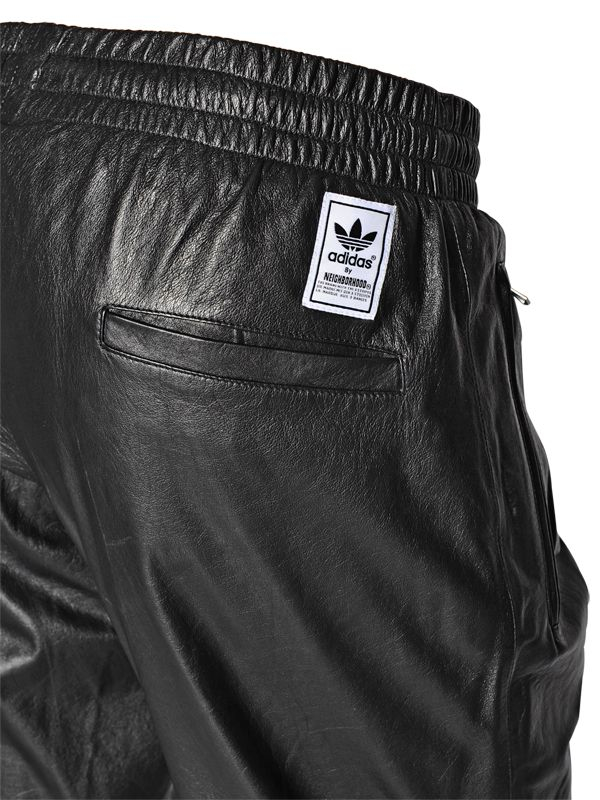 Lyst - Adidas Originals Straight Leather Pants in Black for Men