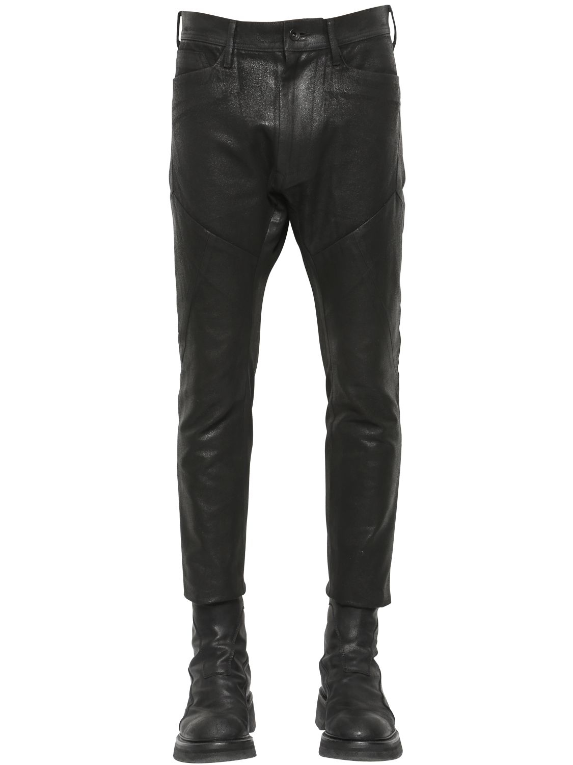 black coated pants