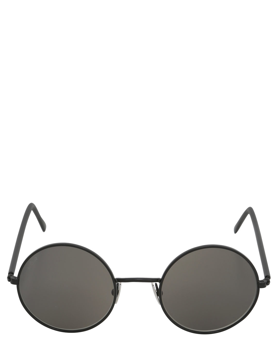 Lgr Handmade Elliot Round Metal Sunglasses in Black | Lyst