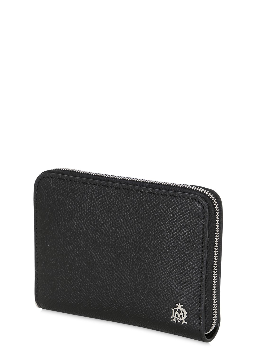 Lyst - Dunhill Small Leather Zip Around Wallet in Black for Men