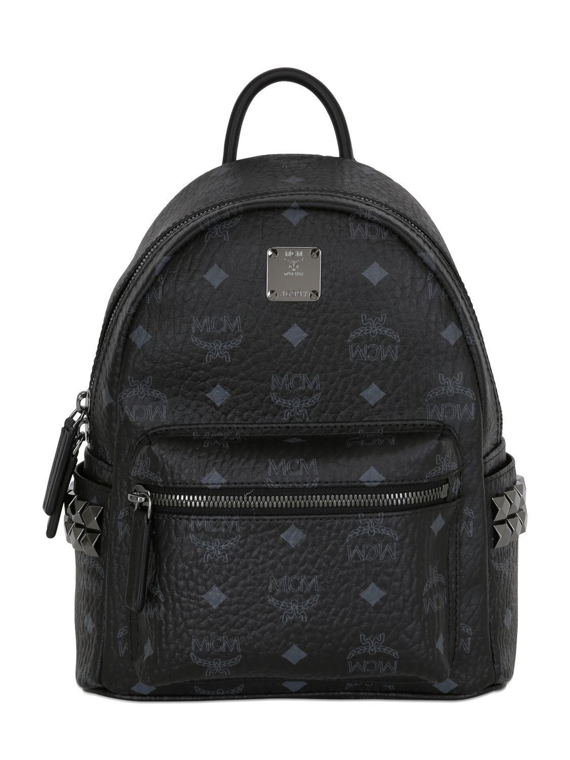 Mcm Mini Stark Faux Leather Backpack in Black | Lyst