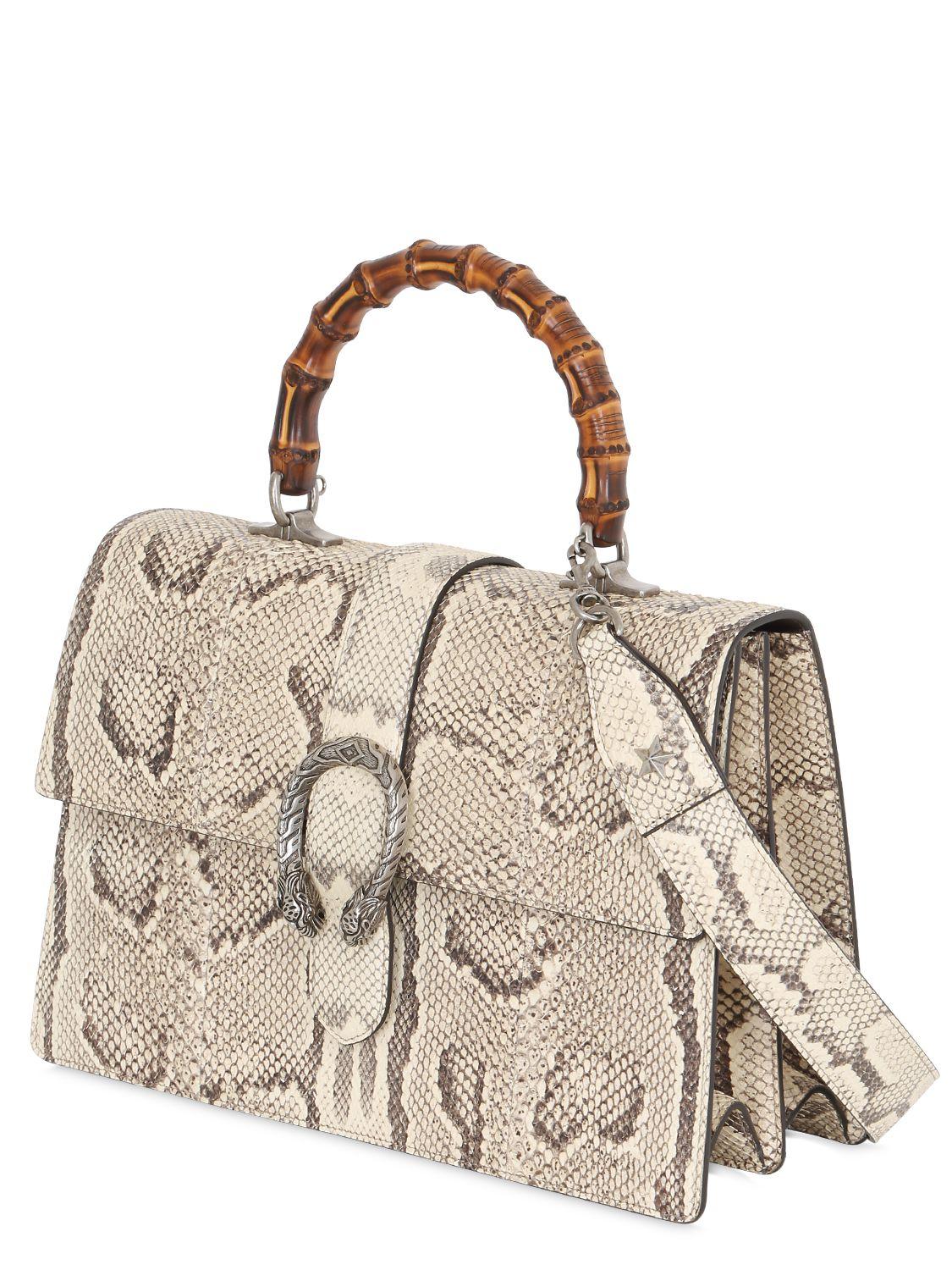 Gucci Large Dionysus Python Shoulder Bag in Natural - Lyst