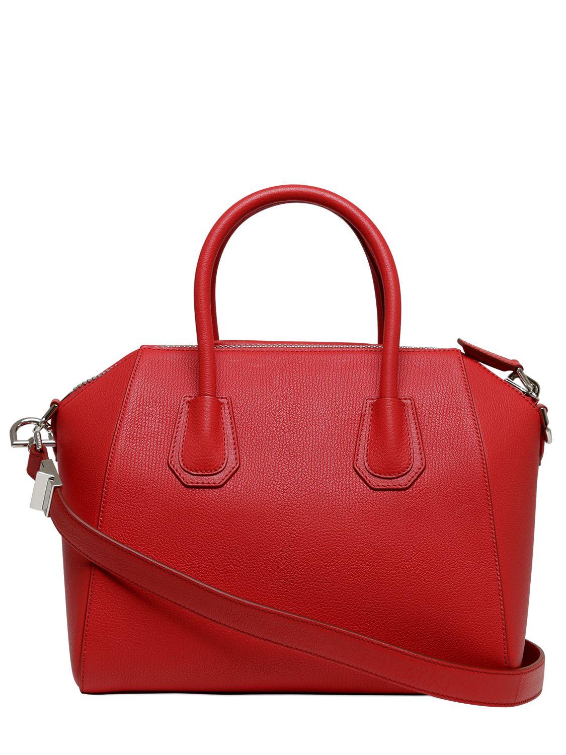 Lyst - Givenchy Small Antigona Leather Tote Bag in Red