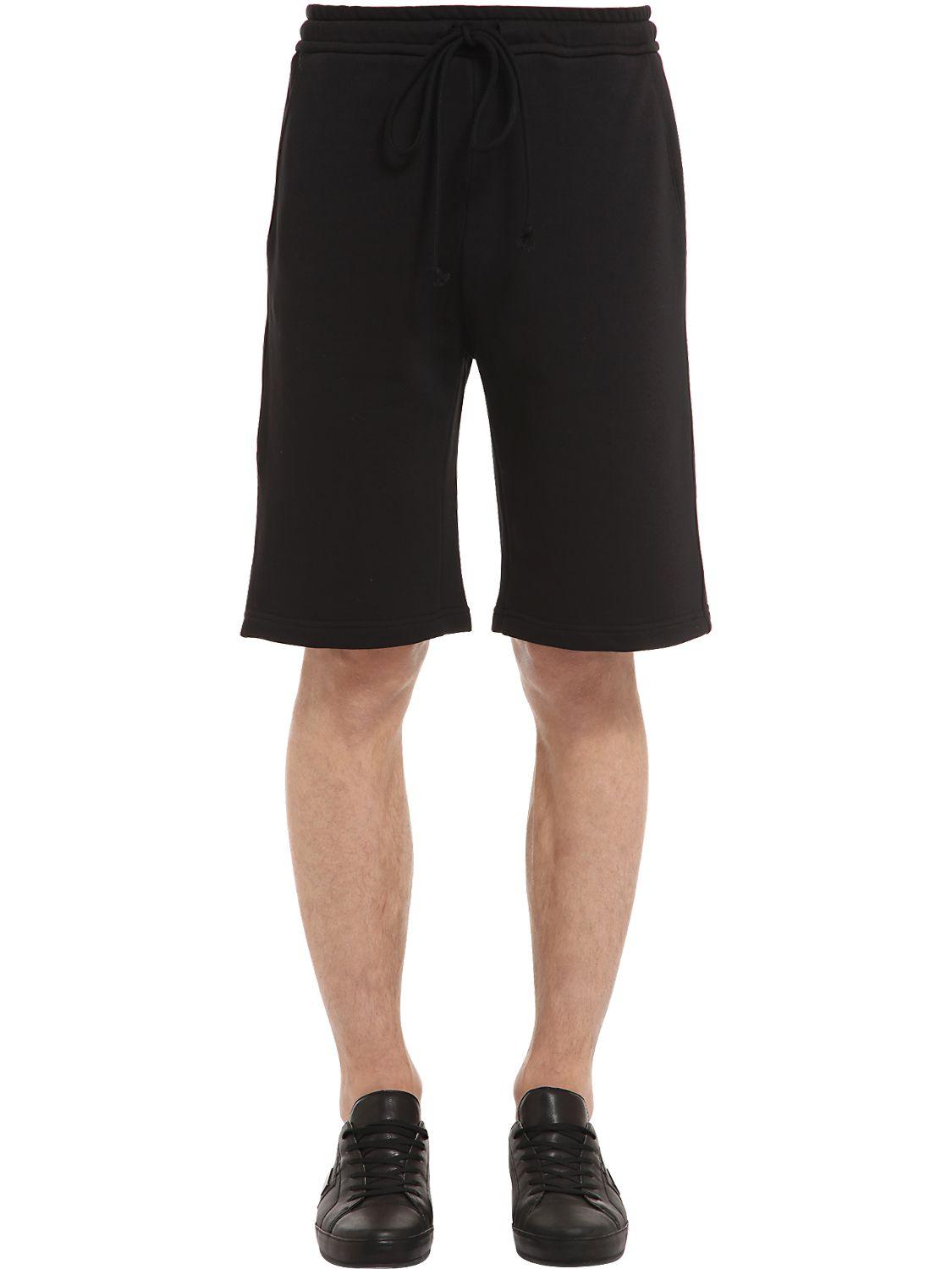 Raf Simons Cotton Sweat Shorts in Black for Men - Lyst