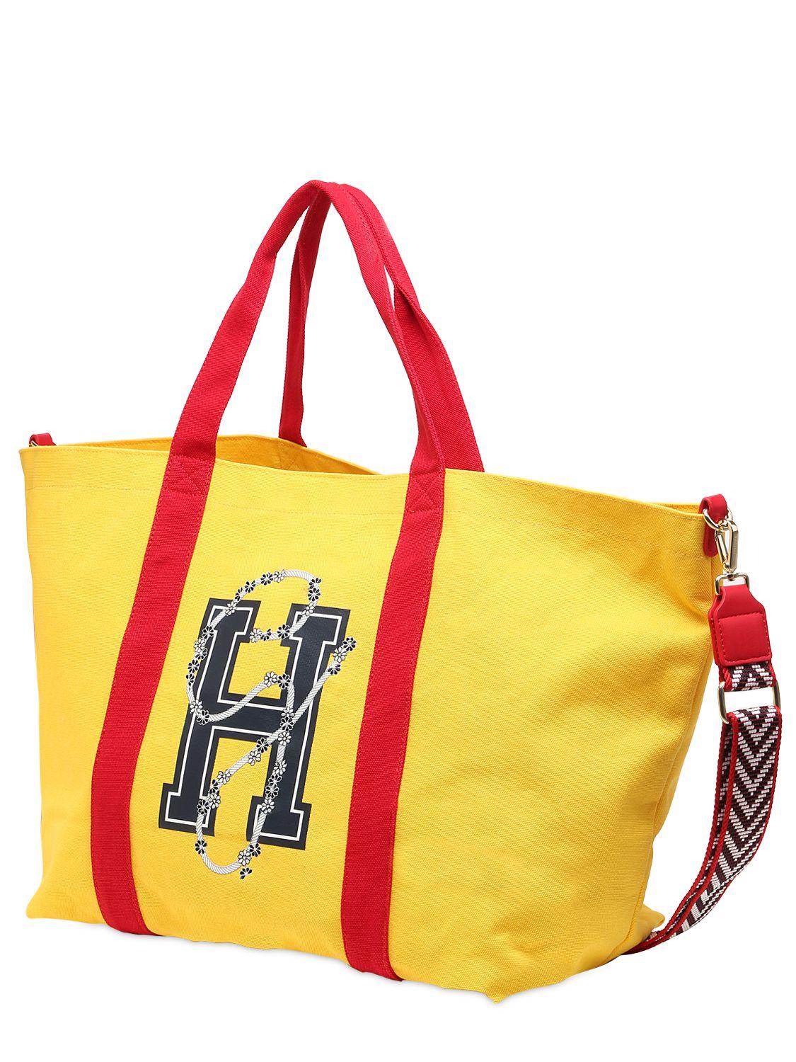 Lyst - Tommy Hilfiger H Logo Canvas Tote Bag Gigi Hadid in Yellow