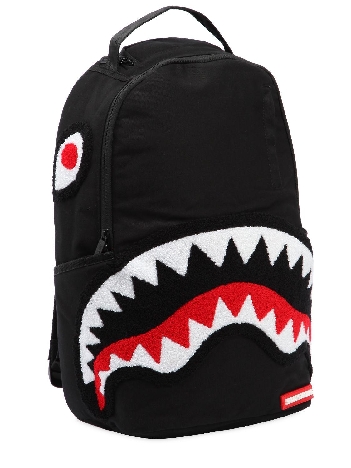 Sprayground Ghost Chenille Shark Backpack in Black for Men - Lyst