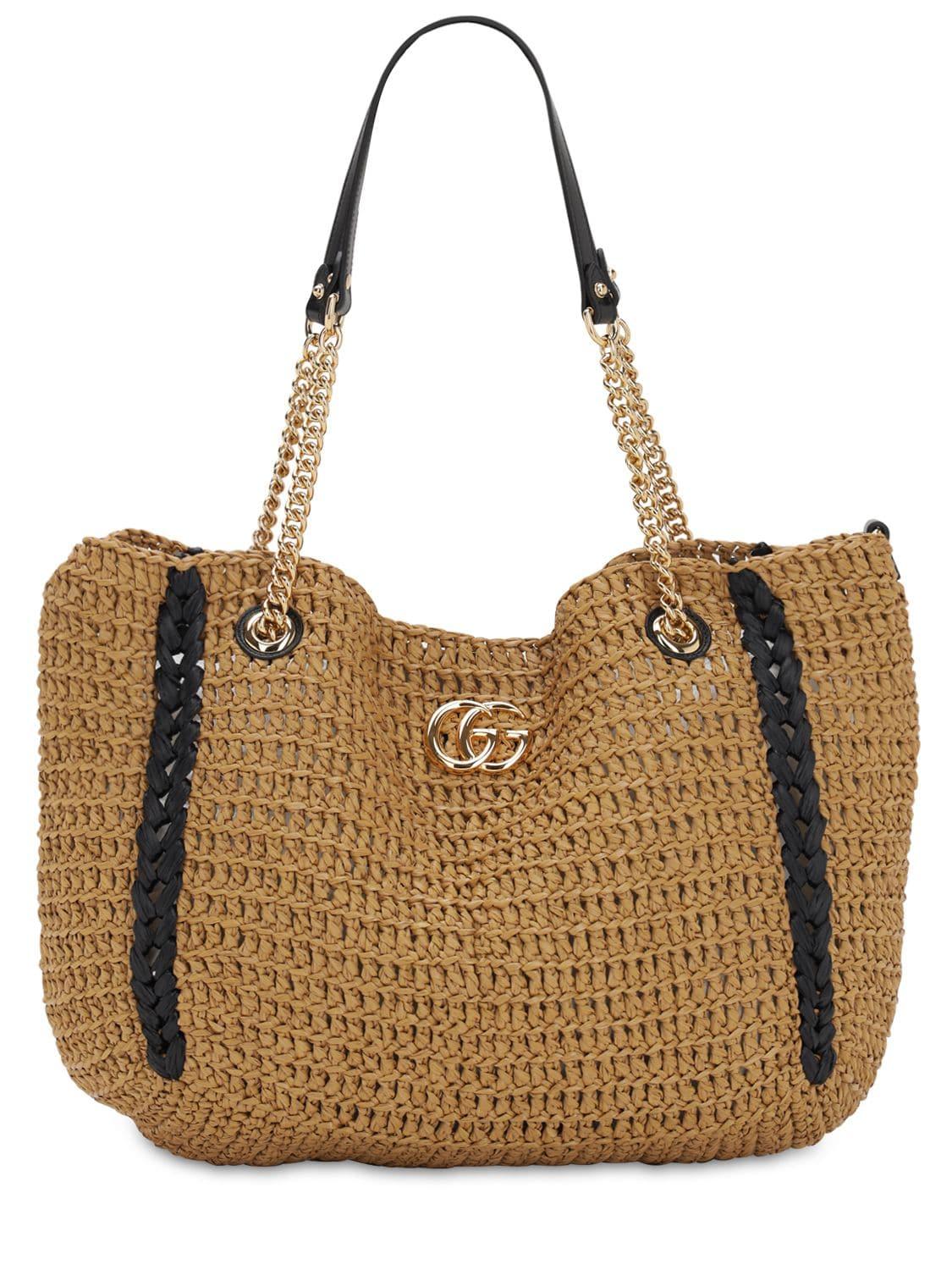 Gucci Large Gg Marmont Crochet Bag - Lyst