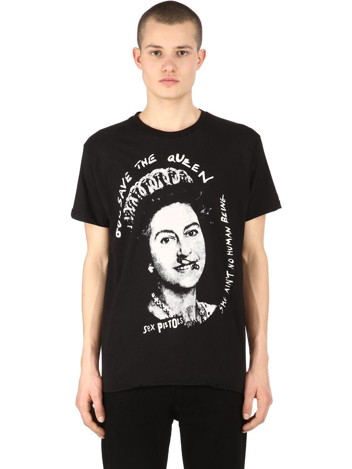 BOY London God Save The Queen Jersey T-shirt in Black for Men - Lyst