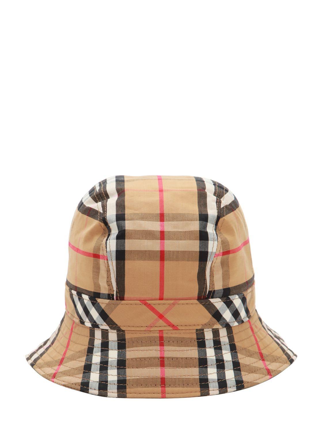 burberry check hat