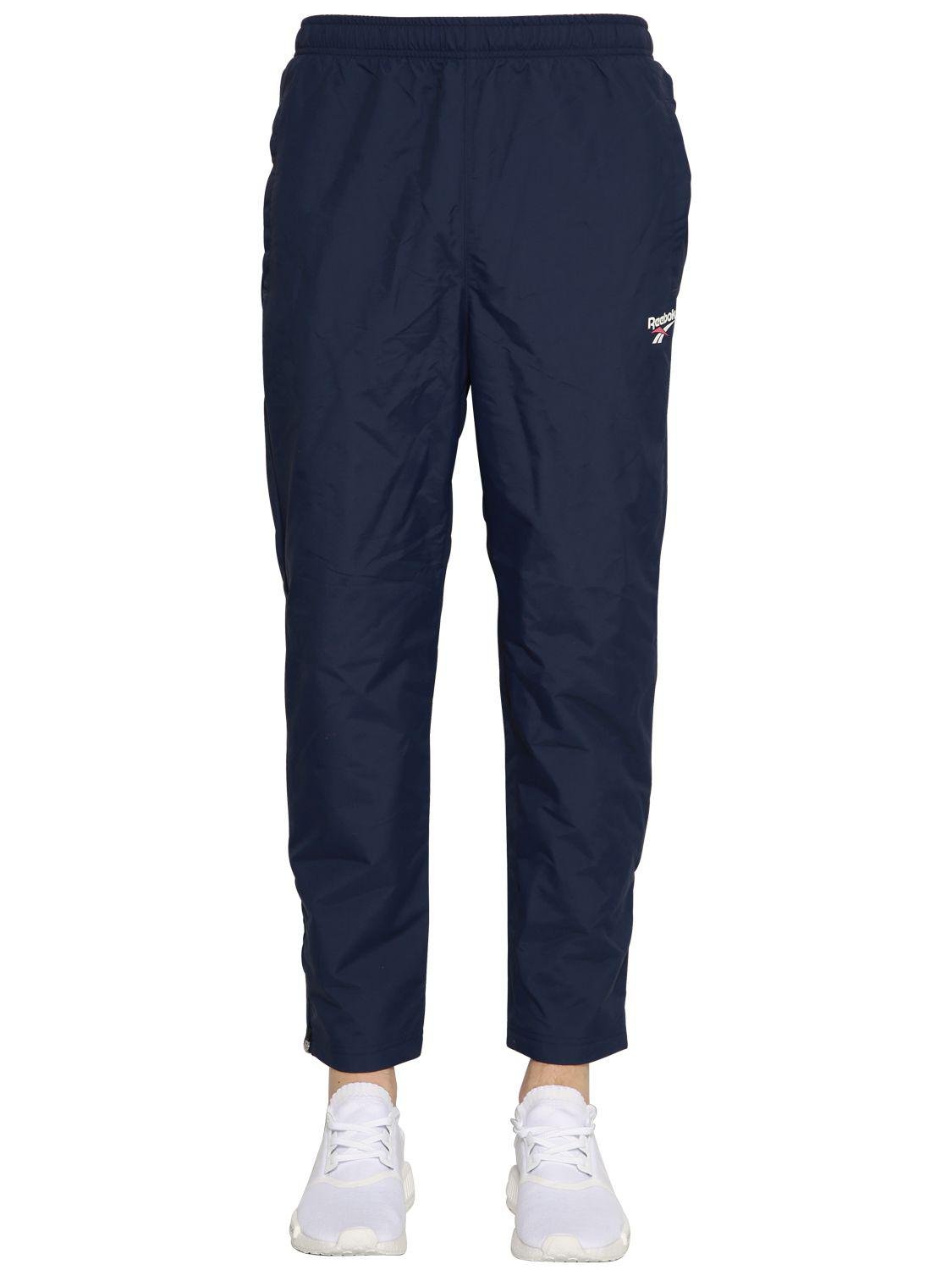 Reebok Nylon Track Pants in Blue for Men - Lyst