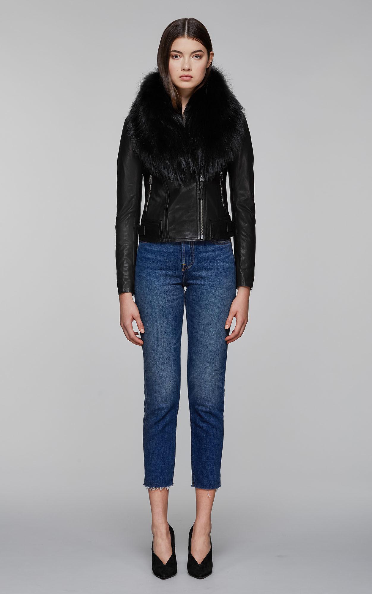 Mackage Yoana Sp Biker Leather Jacket In Black Lyst Mackage Black Yoana Sp Biker Leather Jacket Lyst View Fullscreen