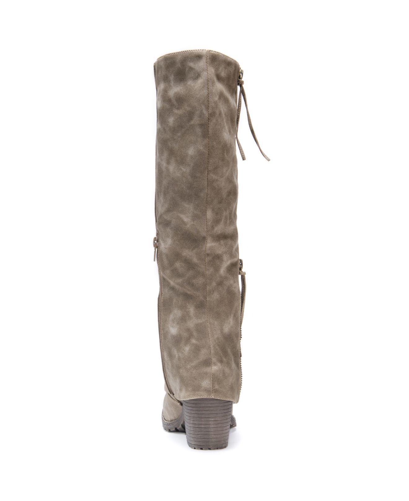 muk luks lacy knee high boots
