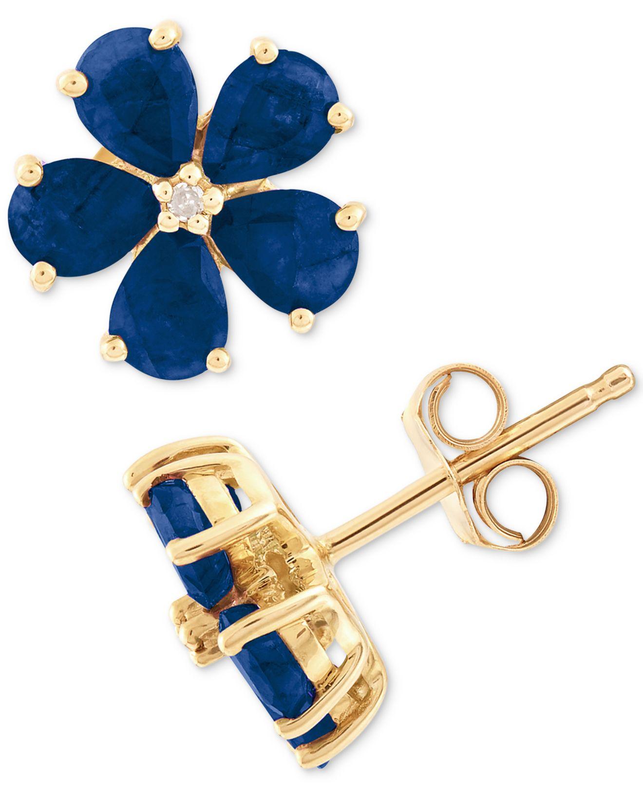 macy's black sapphire earrings