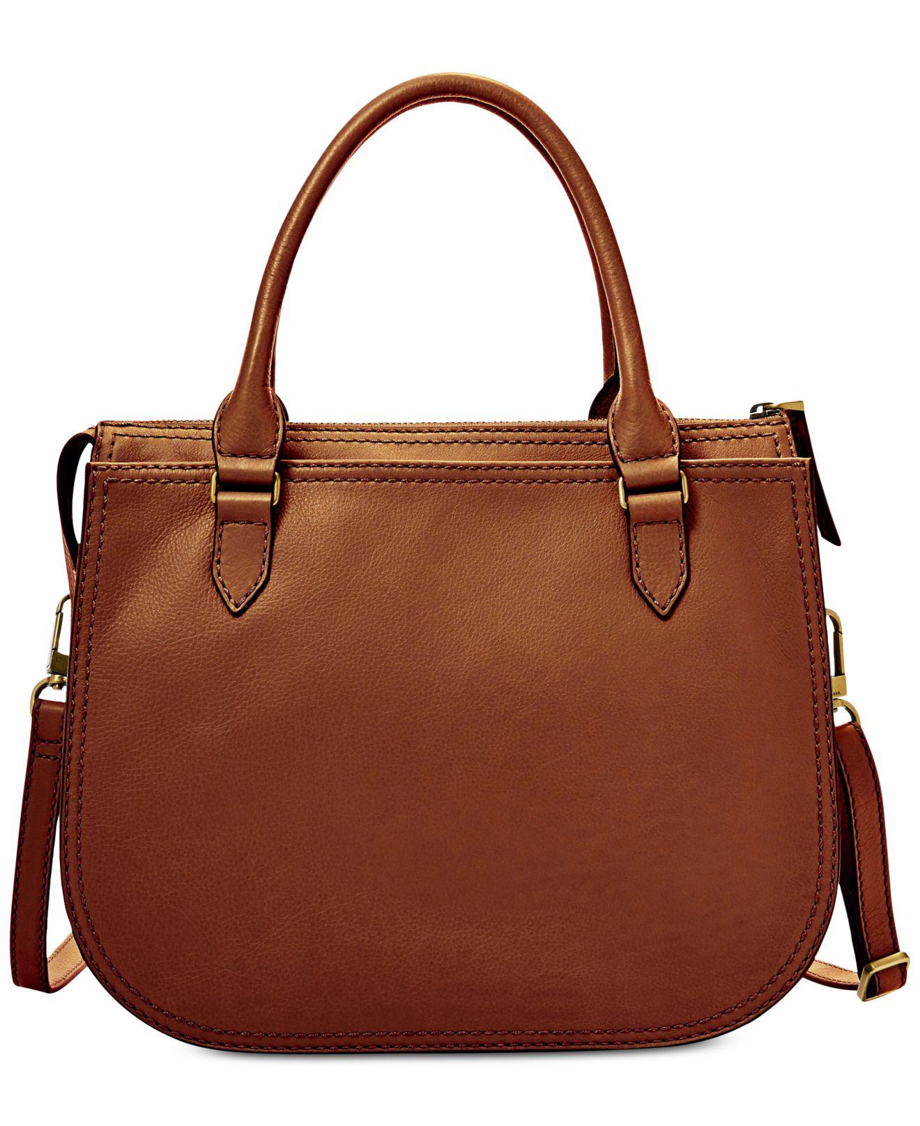 Fossil Ryder Satchel in Brown - Lyst