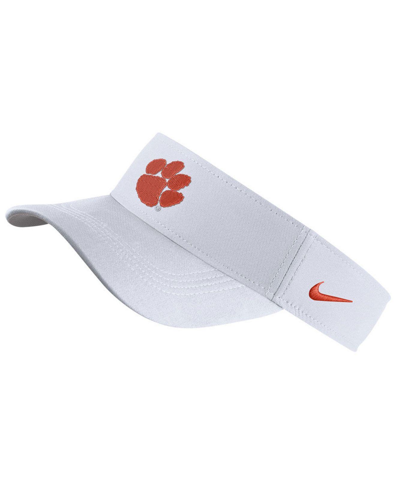 Nike Clemson Tigers Dri-fit Visor in White - Lyst