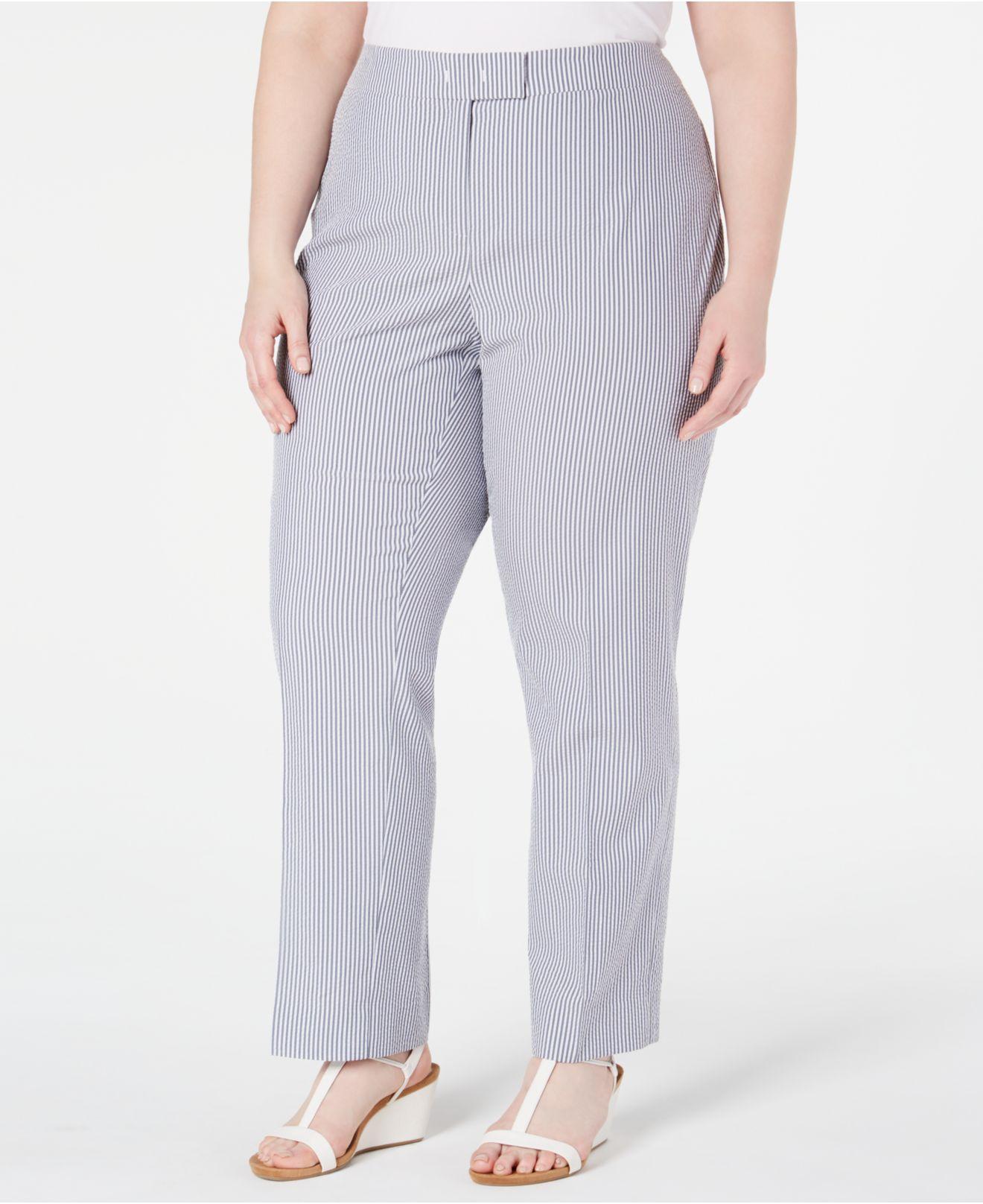 anne klein seersucker pants