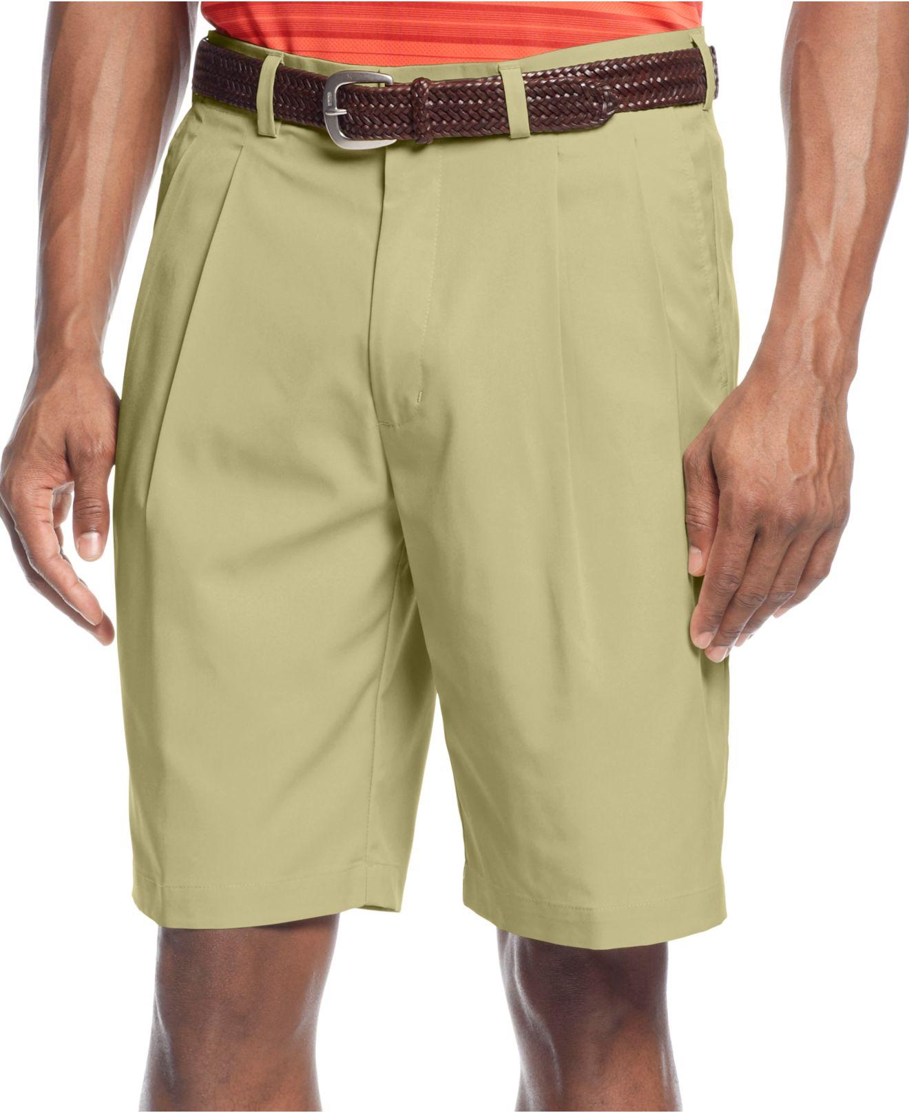 Lyst - Pga Tour Golf Shorts, Double Pleat Shorts in Green for Men