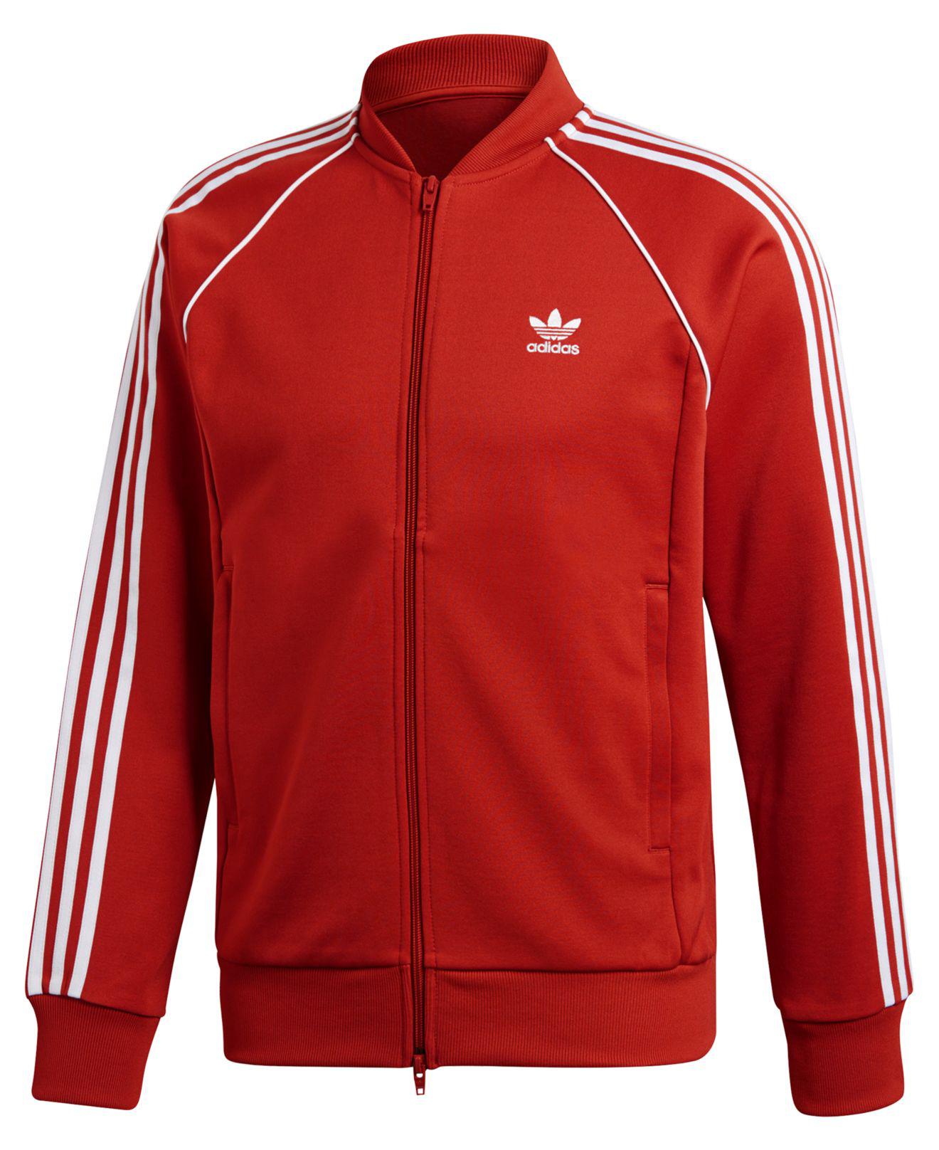 Lyst - Adidas Originals Adicolor Superstar Track Jacket in Red for Men