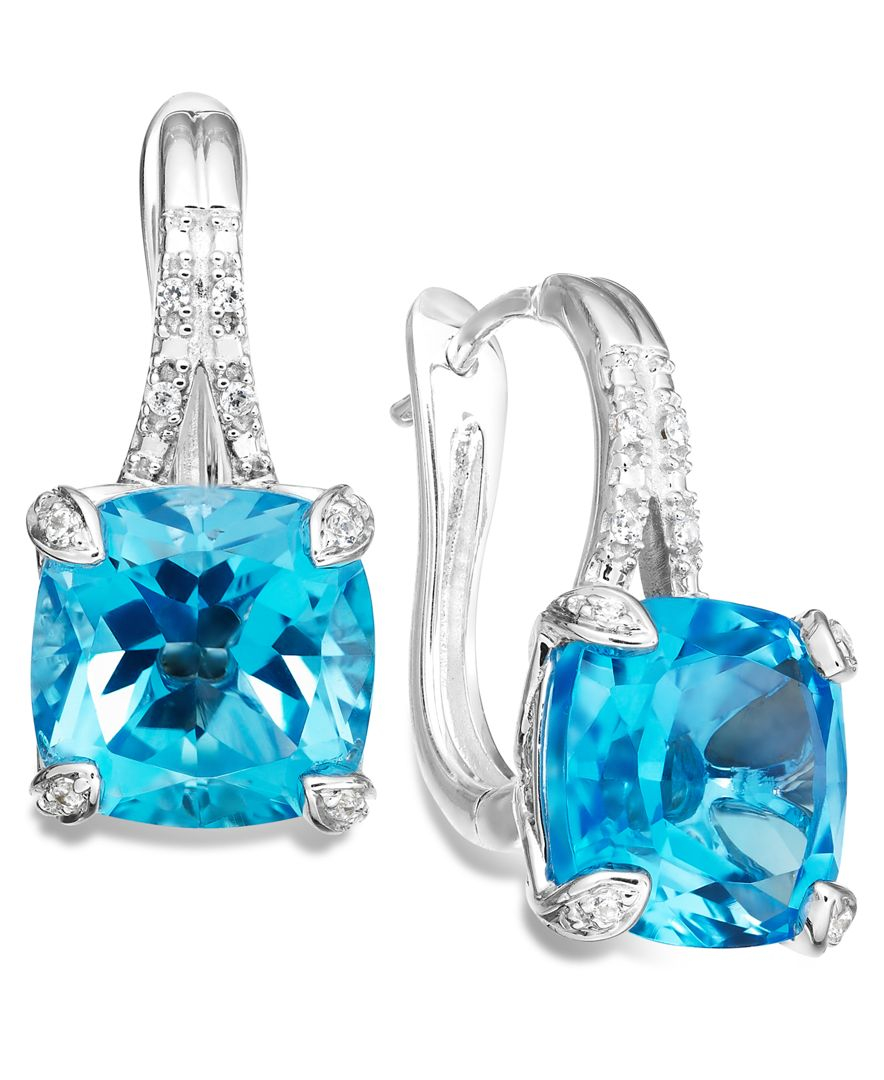 Lyst Macy S Swiss Blue Topaz 2 1 5 Ct T W And Diamond Accent Gallery