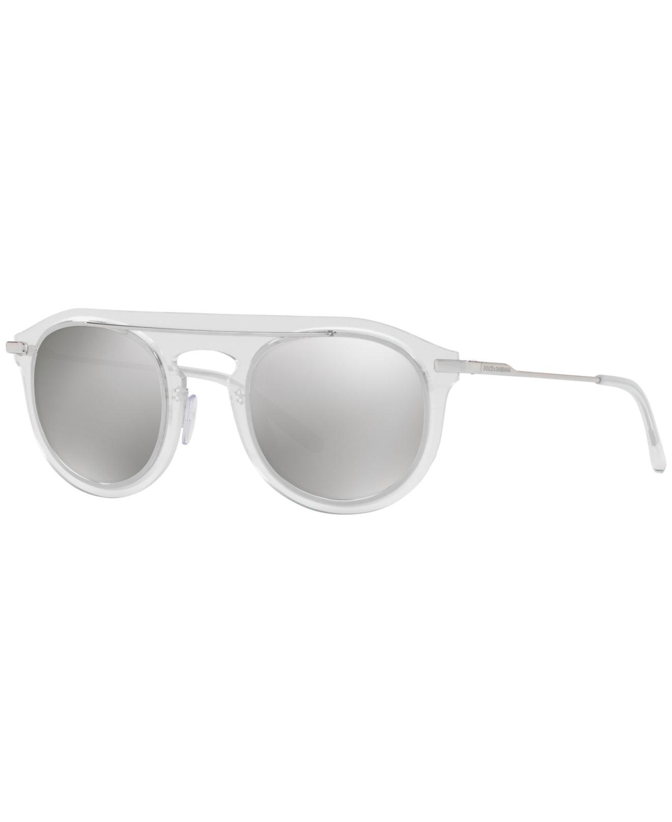 Dolce & Gabbana 2169 Round Sunglasses in White for Men - Save 30% - Lyst