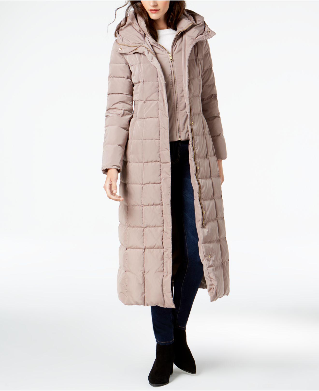 down maxi puffer coat