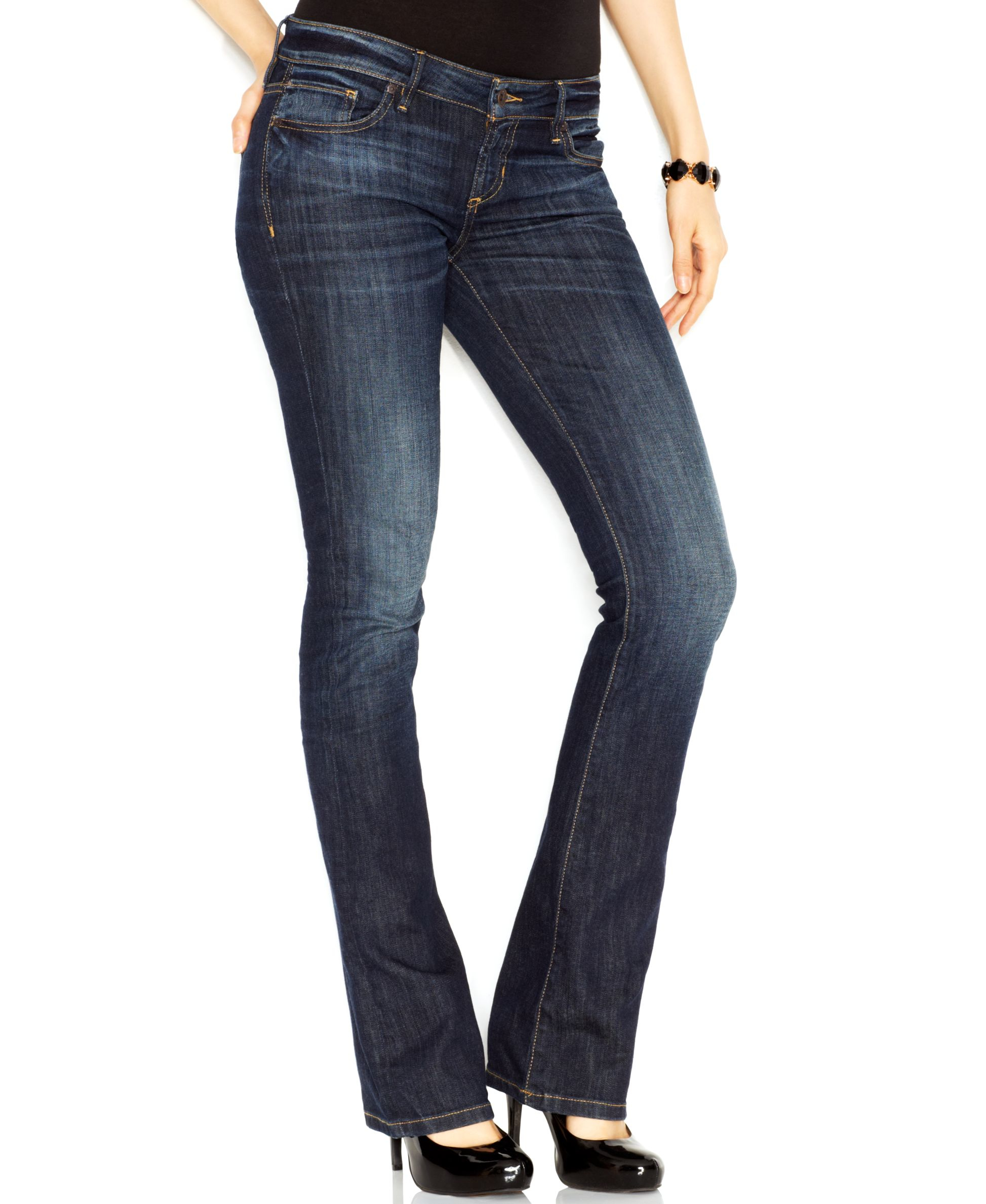 Guess Low-rise Dickens Wash Bootcut Jeans in Blue | Lyst