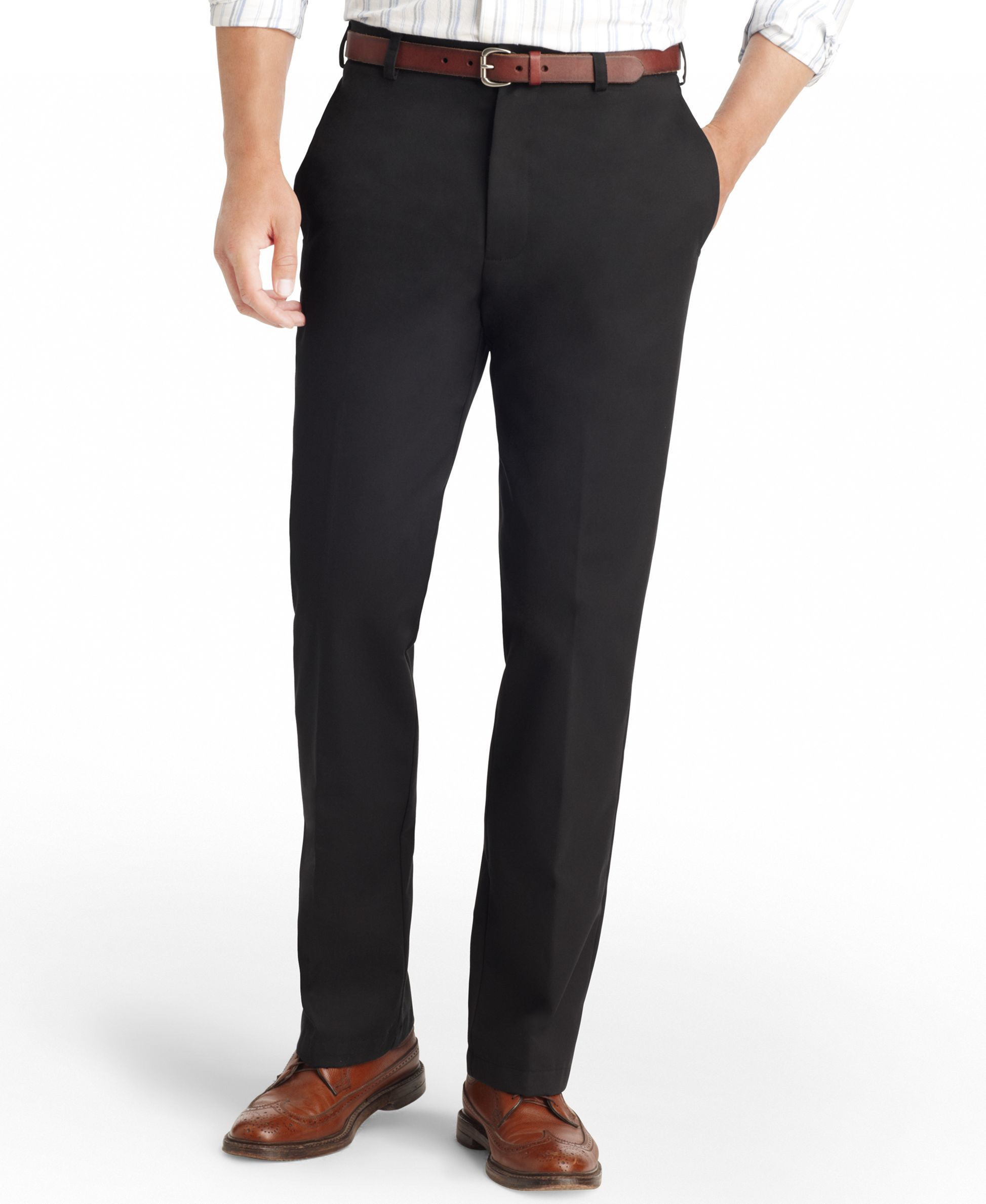 Izod American Classic-fit Wrinkle-free Chino Pants in Black for Men ...