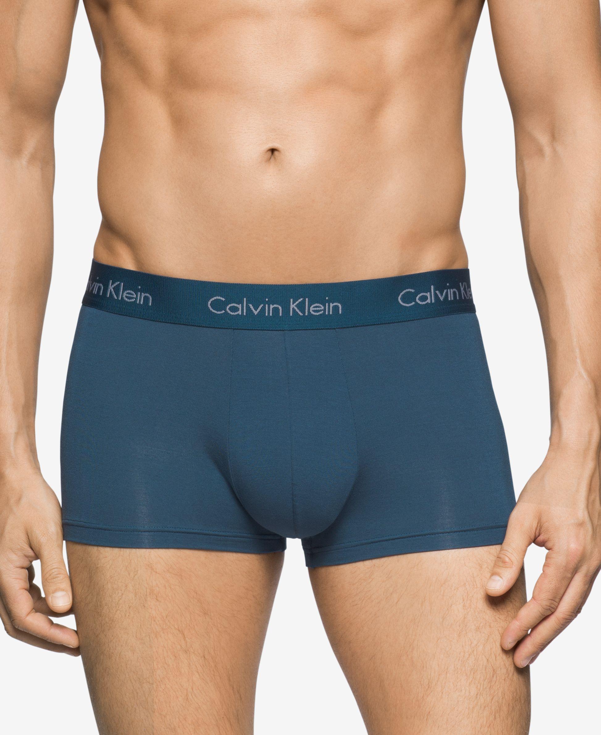 Calvin Klein Mens Underwear Micro Modal Basic Trunk U5554 In Blue For 