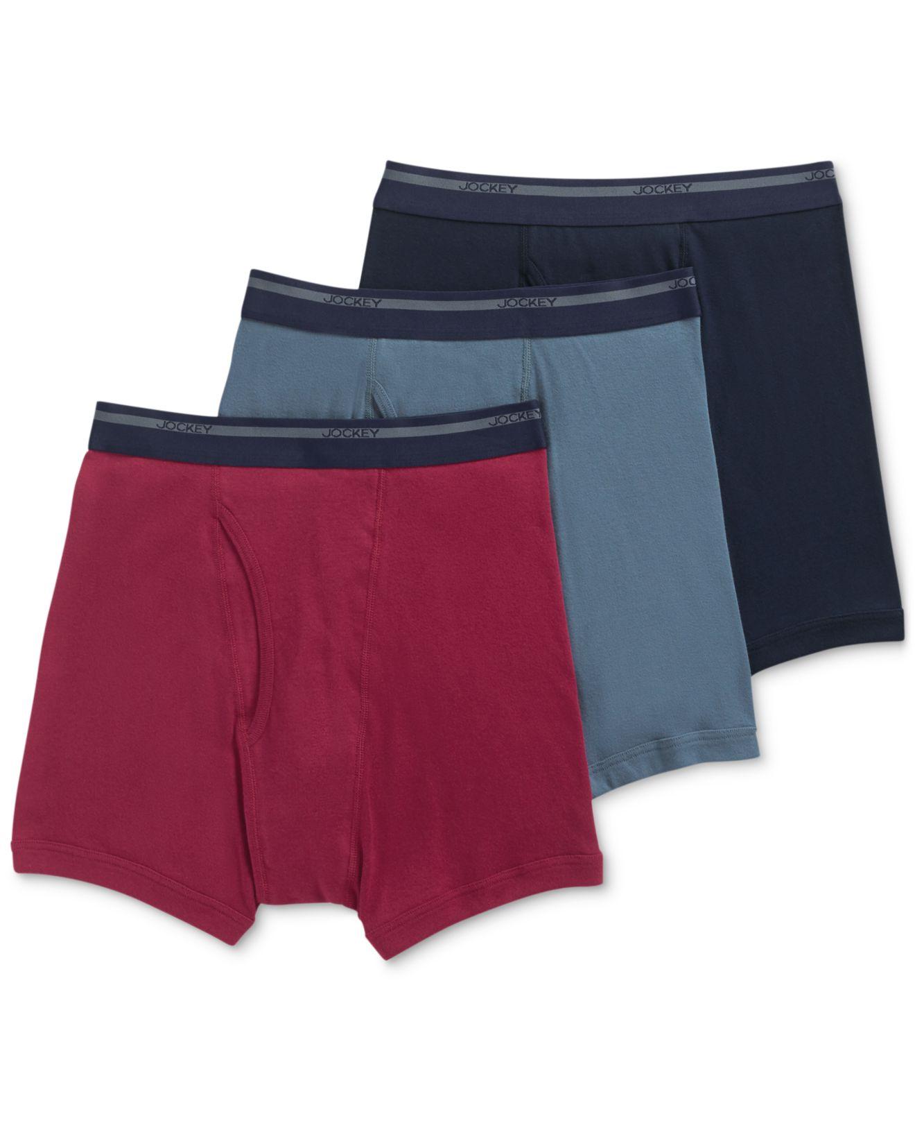 Lyst - Jockey Men's Classic 3 Pack Cotton Boxer Briefs in Red for Men