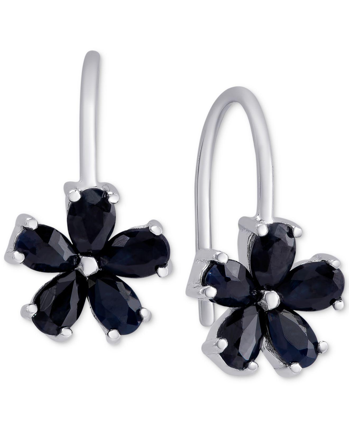 macy's black sapphire earrings