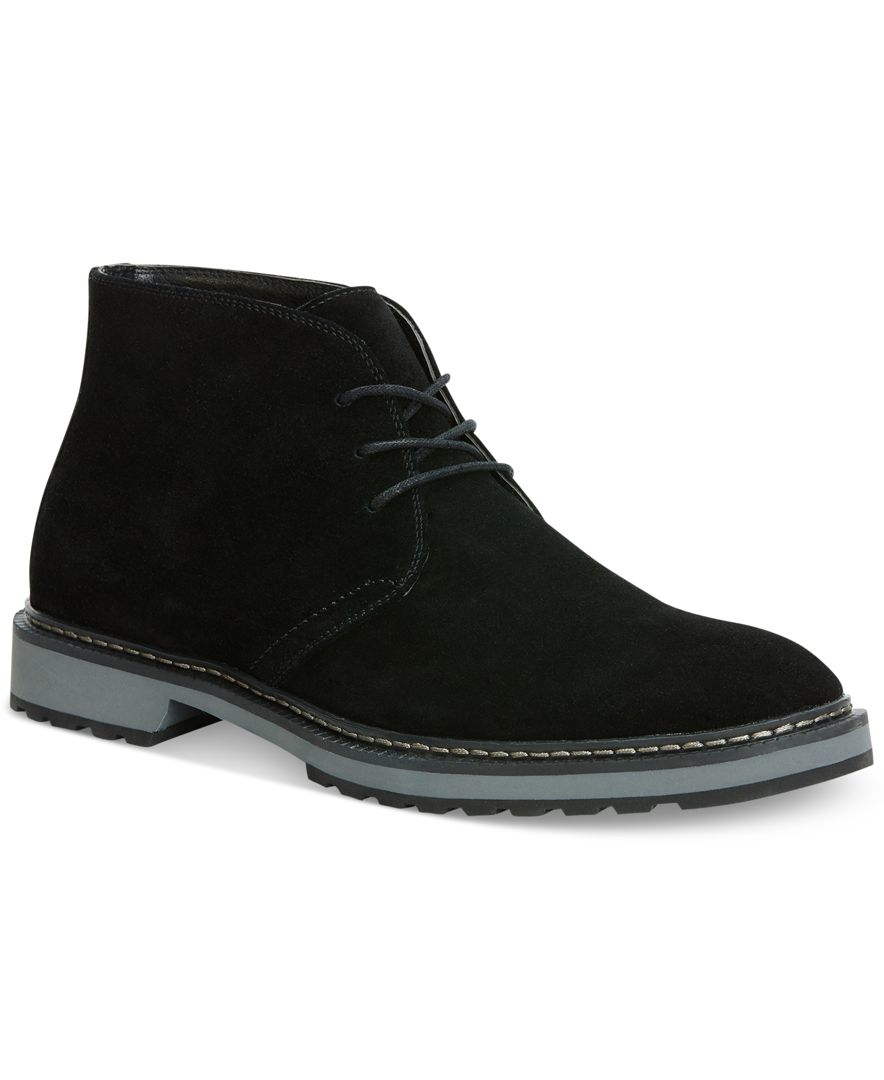 Calvin klein Agdin Suede Boots in Black for Men | Lyst