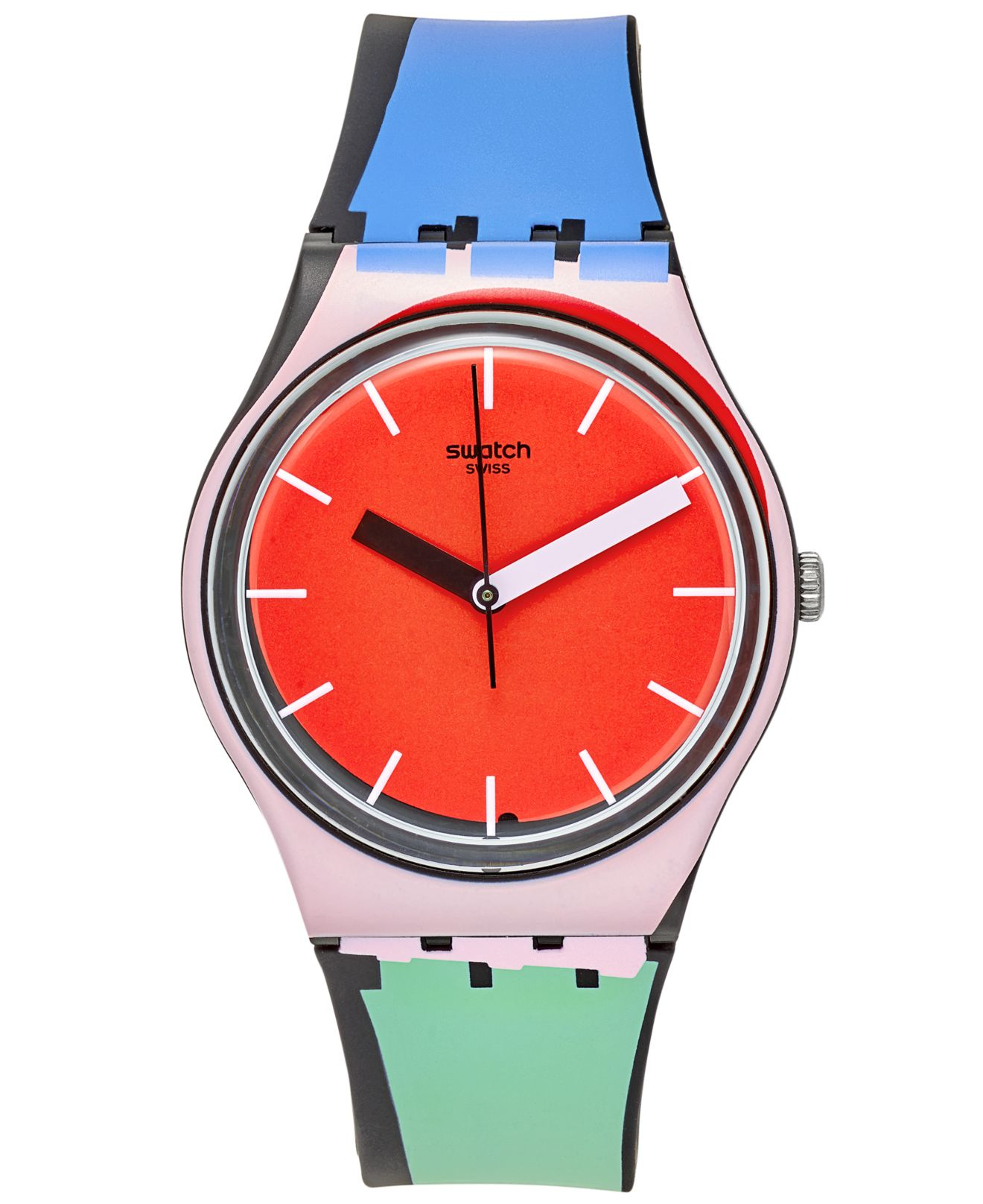 Lyst - Swatch Unisex Swiss Sport Mixer Multi-color Silicone Strap Watch ...