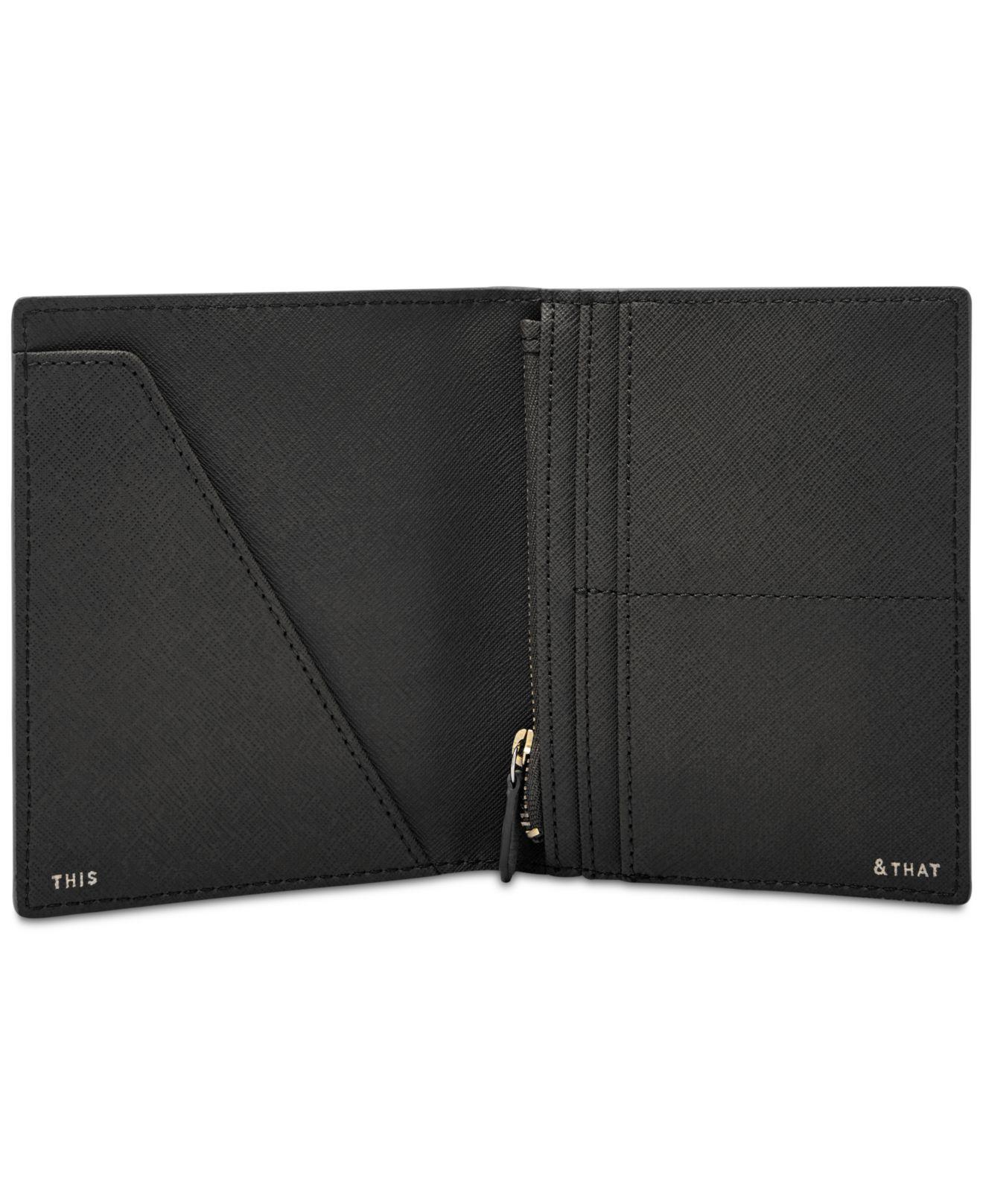 Lyst Fossil Travel Rfid Passport Wallet in Black for Men