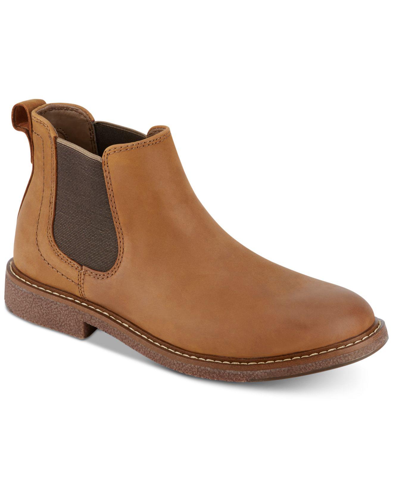 Lyst - Dockers Stanwell Leather Slip-on Chelsea Boots in Brown for Men