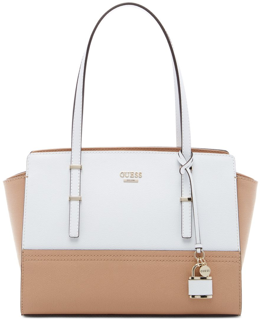 Lyst Guess Devyn Medium Satchel In Brown Gallery