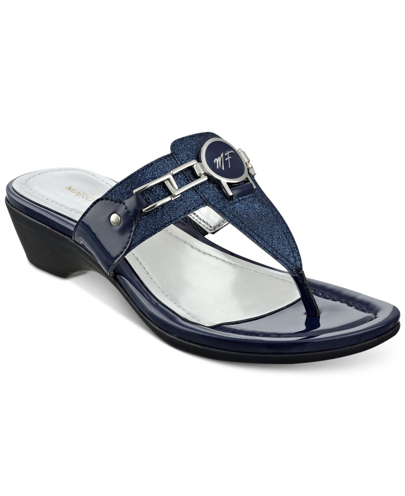 Marc fisher Amina Thong Sandals in Blue Lyst