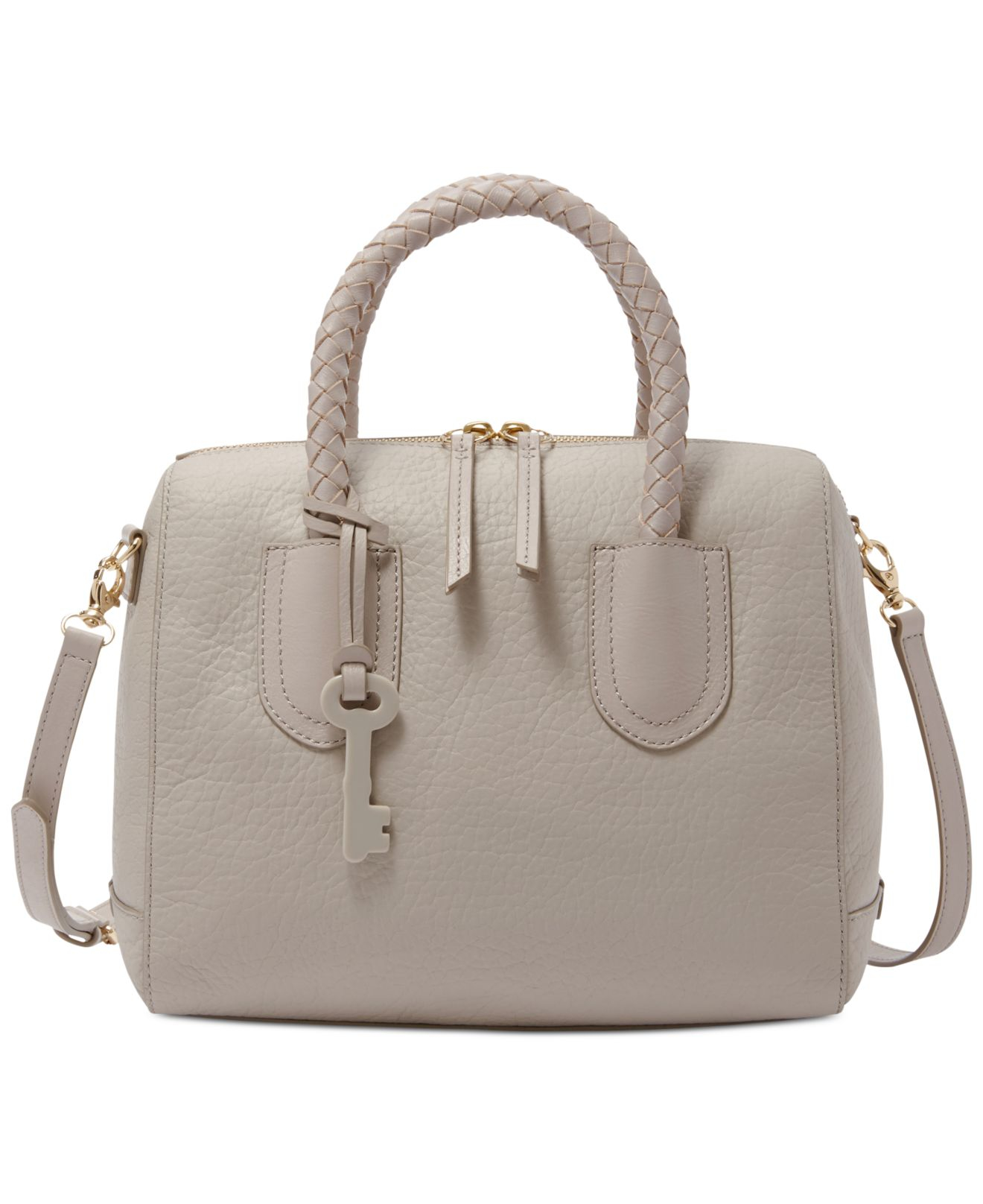 fossil sydney leather satchel in beige mineral grey lyst fossil sydney leather satchel in beige mineral grey lyst