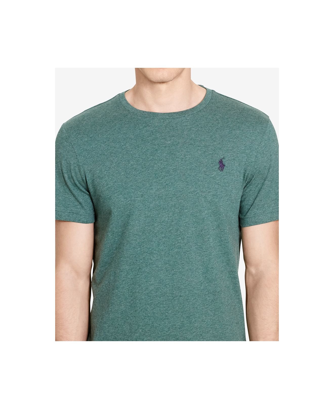 Polo ralph lauren Men's Custom-fit Jersey T-shirt in Green for Men | Lyst