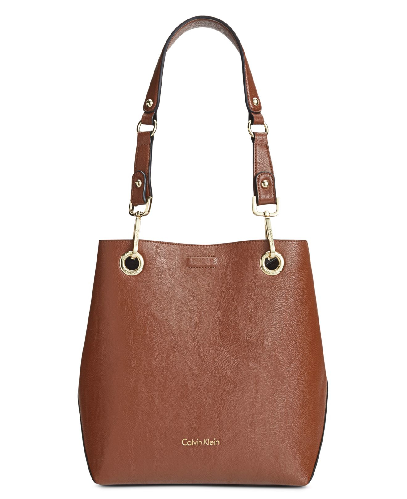 Calvin klein Reversible Bag-in-bag Tote in Brown (Luggage/Black) | Lyst